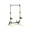 The V1 Squat Rack on a white background, showcasing its sturdy design and quality construction without additional equipment.